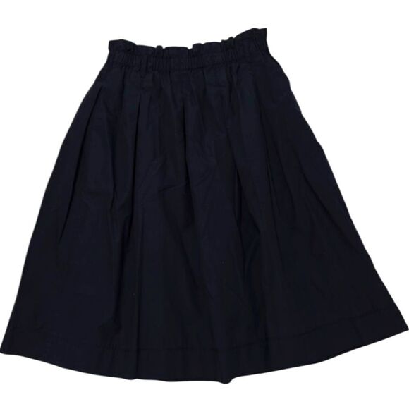 H&M Blue Midi A-Line Skirt with Pleats Pockets Sz 12 - Picture 1 of 8